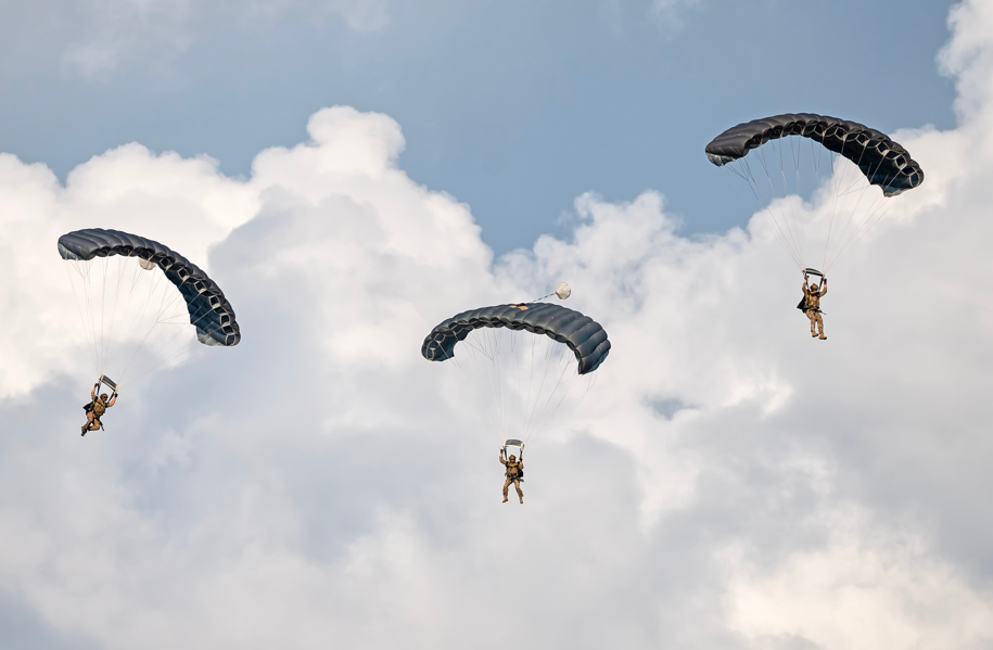 military parachute exercise